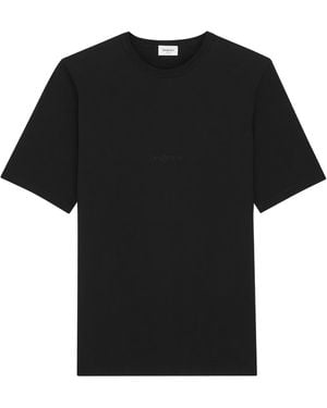Saint Laurent Cotton T-Shirt - Black