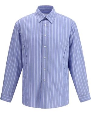 Maison Margiela Long-Sleeved Striped Shirt - Blue