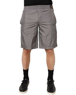 Dolce & Gabbana Light Nylon Elastic Waist Shorts Swimwear - Grey