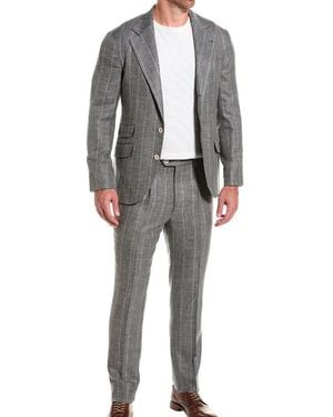 Brunello Cucinelli Medium Wool Linen Suit - Gray