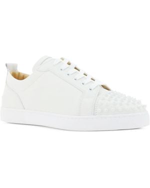 Christian Louboutin Louis Junior Spikes Leather Trainers - White