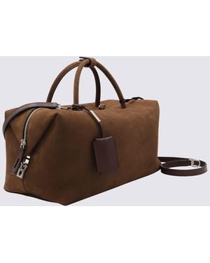 Max Mara Old Suede Leather Top Handle Bag - Brown