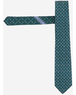 Ferragamo Silk Tie Ties & Bow - Blue