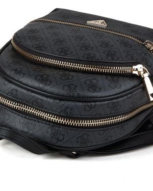 Guess Backpack Polyurethane Bags Backpacks - Black