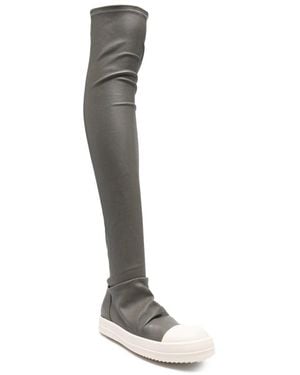 Rick Owens Leather Over-The-Knee Boots - White