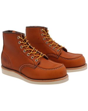Red Wing Flat Shoes Calf Leather/Rubber Sole - Brown