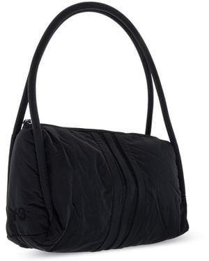 Y-3 Padded Stripes Logo Shoulder Bag - Black
