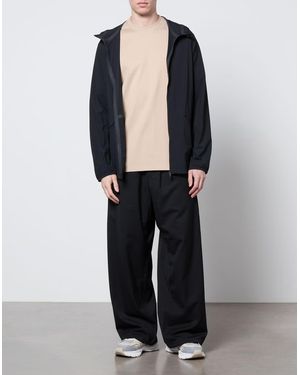 Y-3 Running Logo Ripstop Hooded Jacket Clothing Coats - Black