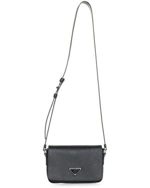 Prada Shoulder Bag Saffiano Leather Calf - White