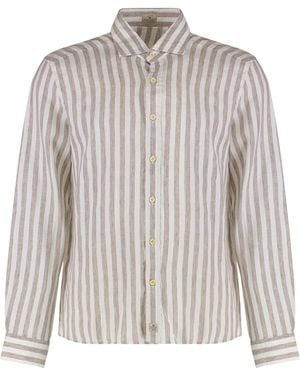 Sonrisa Striped Linen Shirt - White