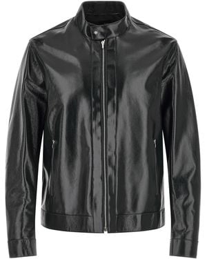 Fendi Lacquered Leather Blouson - Black