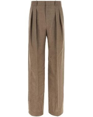 Saint Laurent Cappuccino Wool Pant - Natural