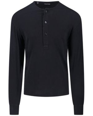 Tom Ford Henley T-Shirt - Blue