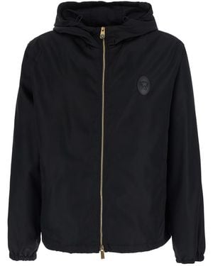 Versace Jacket Tech Fabric Coat - Black