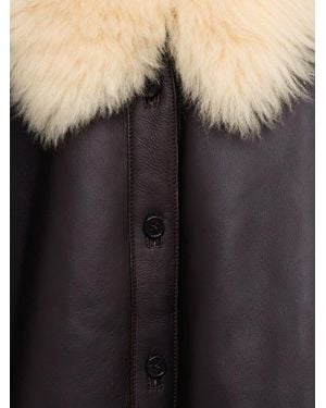 Acne Studios Leather Shearling Jacket - Black