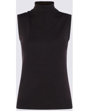 Sportmax Dark Wool Knitwear - Black