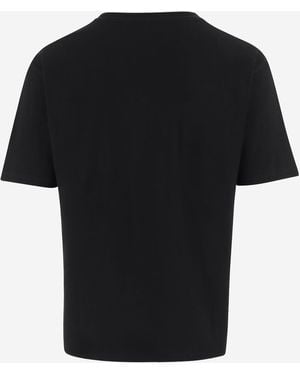 Valentino Cotton T-Shirt With Logo T-Shirts - Black
