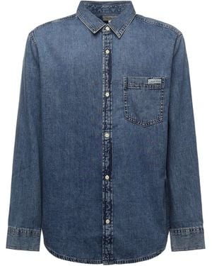Calvin Klein Stretch Poplin Shirt - Blue