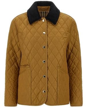 Burberry Bomber Jacket Quilted Polyester - Brown