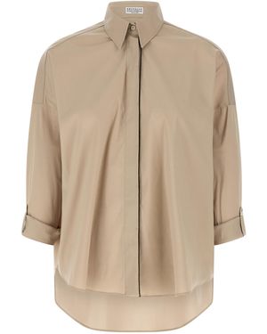 Brunello Cucinelli Cotton Blouse - Natural