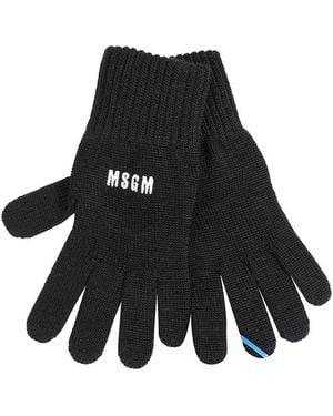 MSGM Knitted Gloves - Black