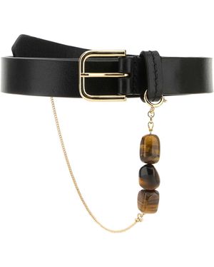 Dries Van Noten Leather Belt - Black