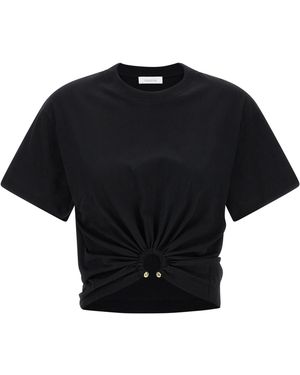 Rabanne Piercing T-Shirt Cotton - Black
