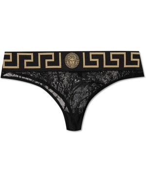Versace Lace Panties - Black