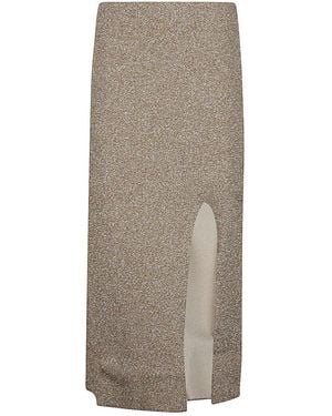 Circus Hotel Viscose Midi Skirt - Gray