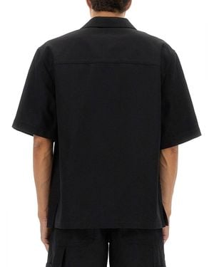 Gucci Shirt Gg Jacquard Cotton - Black