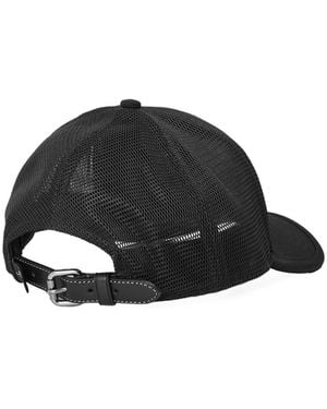 COACH Embroidered Logo Trucker Hat Cap - Black
