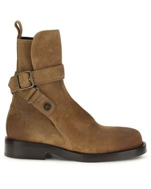 Burberry Suede Boots - White