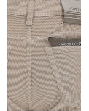 Jacob Cohen Trousers Straight-Leg Corduroy Cotton; Modal; Elastane Jean - Grey