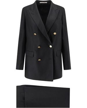 Tagliatore Jasmine Linen Suit - Black