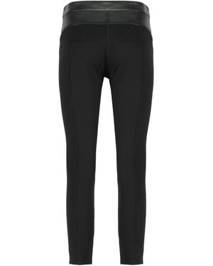 Pinko Leather And Stretch Fabric Pants Sheep Skinny Pants - Black