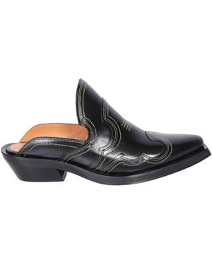 Ganni Western Mules - Black