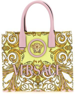 Versace La Medusa Shopping Bag Cotton Tote - Metallic
