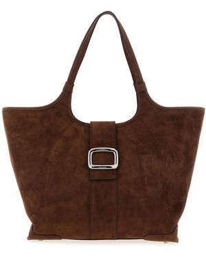 Roger Vivier Medium 'Viv' Choc' Shopping Bag - Brown
