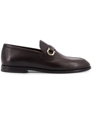 Ferragamo Florio Leather Loafers - White