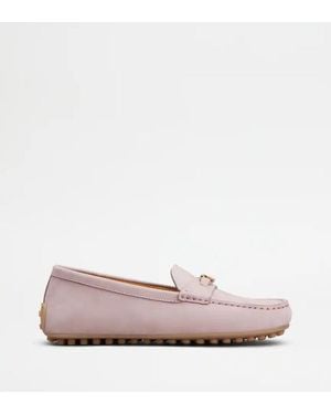 Tod's Tod's Rubber-Soled Leather Loafer - Pink