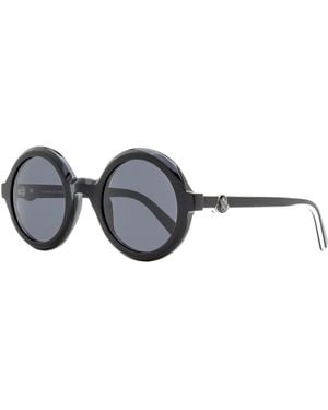 Moncler Orbit Round Sunglasses Ml0261 01A 50Mm Plastic (Acetate) - Black