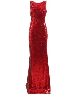 Clips Tank Long Dress - Red