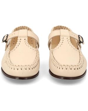 Hereu Moccasin Alcover Leather Loafers - Natural