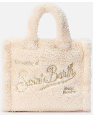 MC2 Saint Barth Vanity Mini Teddy Handbag Sherpa Bag - White