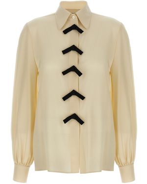 Valentino Garavani Bow Shirt - Natural