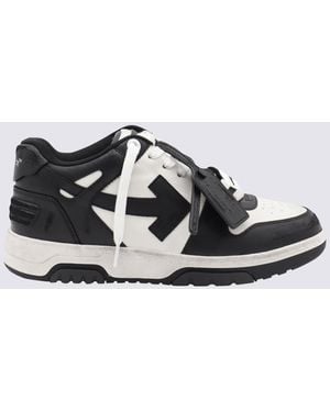 Off-White c/o Virgil Abloh And Leather Out Of Office Sneakers - Black