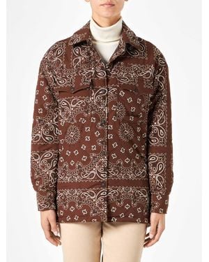 MC2 Saint Barth Kimmy Quilted Jacket With Bandana Print - Brown