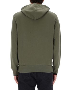 Fred Perry Cotton Hoodie Sweatshirts - Green