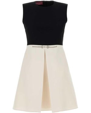 Gucci Two-Tone Cady Dress - Black