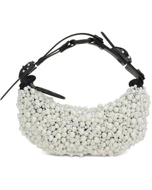 Innerraum Bum Bag- Outer: Cotton; Faux Pearls: Shoulder - Metallic